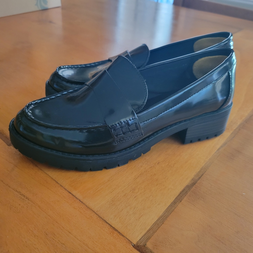 Old Navy Patent Black Loafers for Women
